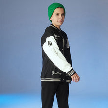 Load image into Gallery viewer, Black Skate Varsity Bomber Jacket (3-12yrs)