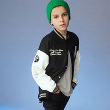 Load image into Gallery viewer, Black Skate Varsity Bomber Jacket (3-12yrs)