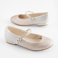 Load image into Gallery viewer, Ombre Gold / Silver Glitter Mary Jane Occasion Shoes (Older Girls)