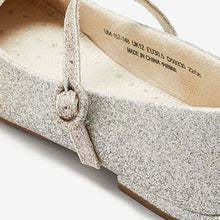 Load image into Gallery viewer, Ombre Gold / Silver Glitter Mary Jane Occasion Shoes (Older Girls)