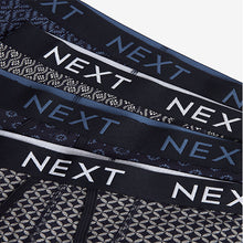 Load image into Gallery viewer, Blue Dark Geometric A-Front Boxers