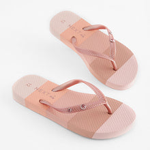 Load image into Gallery viewer, Multi Pink Stripe Flip Flop (Older Girls)