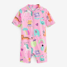 Load image into Gallery viewer, Pink Unicorn Sunsafe Swim Suit (3mths-6yrs)