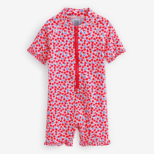 Load image into Gallery viewer, Red/White Sunsafe Swim Suit (3mths-5yrs)
