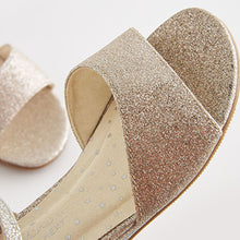 Load image into Gallery viewer, Silver/Gold Ombre Occasion Wedge Sandals (Older Girls)