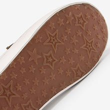 Load image into Gallery viewer, White/Pink Metallic Star Lace-Up Trainers (Older Girls)