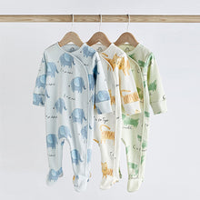 Load image into Gallery viewer, Multi Pastel Baby Character Sleepsuits 3 Pack (0-18mths)