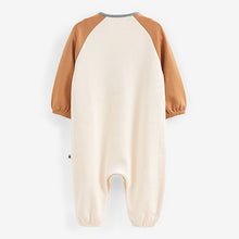 Load image into Gallery viewer, Tan Brown/Blue Little Bro Baby Oversized Sleepsuit (0-2yrs)