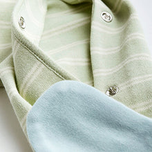 Load image into Gallery viewer, Mint Green Baby Sleepsuits 3 Pack (0-3yrs)