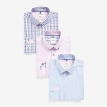 Load image into Gallery viewer, Multi Regular Fit Single Cuff Shirts 3 Pack