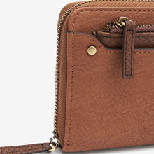 Load image into Gallery viewer, Tan Brown Large Purse With Pull-Out Zip Coin Purse