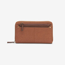 Load image into Gallery viewer, Tan Brown Large Purse With Pull-Out Zip Coin Purse