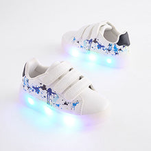 Load image into Gallery viewer, White Light-Up Trainers (Younger Boys)