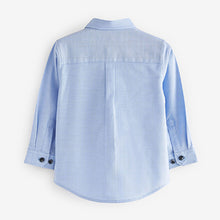 Load image into Gallery viewer, Blue Trimmed Oxford Shirt (3mths-6yrs)