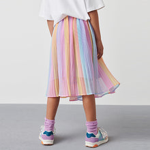 Load image into Gallery viewer, Rainbow Stripe Pleated Midi Skirt (3-12yrs)