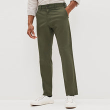 Load image into Gallery viewer, Khaki Green Slim Stretch Chino Trousers