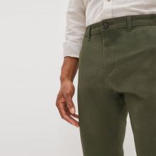 Load image into Gallery viewer, Khaki Green Slim Stretch Chino Trousers