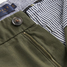 Load image into Gallery viewer, Khaki Green Slim Stretch Chino Trousers