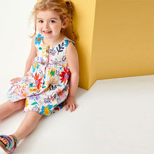 Load image into Gallery viewer, Floral Print Button Front Cotton Dress (3mths-6yrs)