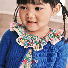 Load image into Gallery viewer, Blue cardigan dress set (3mths-6yrs)