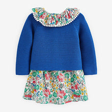 Load image into Gallery viewer, Blue cardigan dress set (3mths-6yrs)