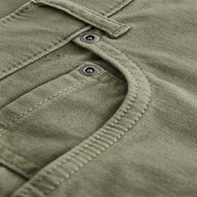 Load image into Gallery viewer, Khaki Green Slim Motionflex 5 Pocket Chino Shorts