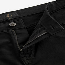 Load image into Gallery viewer, Black Slim Motionflex 5 Pocket Chino Shorts