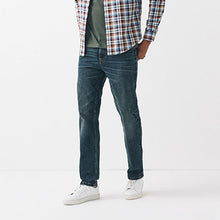 Load image into Gallery viewer, Dark Blue Tint Straight Coloured Stretch Jeans