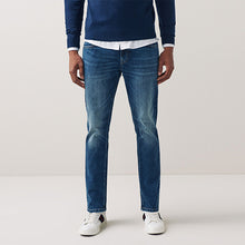 Load image into Gallery viewer, Blue Wash Slim Fit Classic Stretch Jeans