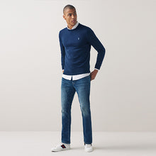 Load image into Gallery viewer, Blue Wash Slim Fit Classic Stretch Jeans