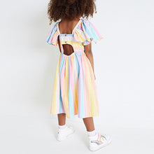 Load image into Gallery viewer, Rainbow Stripe Angel Sleeve Dress (3-12yrs)