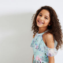 Load image into Gallery viewer, Mint Green Floral Print Wide Leg Jumpsuit (3-12yrs)