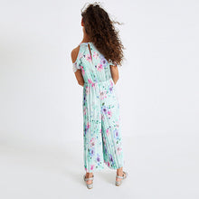 Load image into Gallery viewer, Mint Green Floral Print Wide Leg Jumpsuit (3-12yrs)
