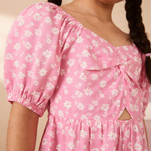 Load image into Gallery viewer, Pink Ditsy Cut-Out Detail Playsuit