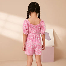 Load image into Gallery viewer, Pink Ditsy Cut-Out Detail Playsuit