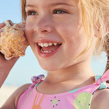 Load image into Gallery viewer, Pink Unicorn Tie Shoulder Swimsuit (6mths-5yrs)