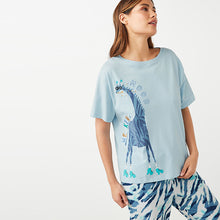 Load image into Gallery viewer, Blue Zebra Cotton Pyjamas