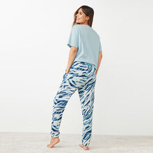 Load image into Gallery viewer, Blue Zebra Cotton Pyjamas