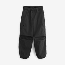 Load image into Gallery viewer, Black Parachute Cotton Cargo Trousers