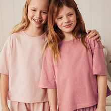 Load image into Gallery viewer, Pink Bright Heart Short Pyjamas 2 Pack (4-12yrs)
