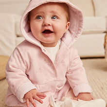 Load image into Gallery viewer, Pink Hooded Baby Jacket (0mths-18mths)
