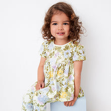 Load image into Gallery viewer, Lilac Purple Floral Cotton T-Shirt (3mths-6yrs)