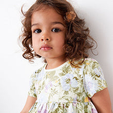 Load image into Gallery viewer, Lilac Purple Floral Cotton T-Shirt (3mths-6yrs)