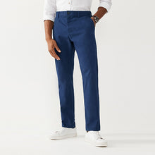 Load image into Gallery viewer, Indigo Blue Slim Fit Stretch Chino Trousers