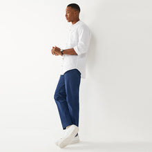 Load image into Gallery viewer, Indigo Blue Slim Fit Stretch Chino Trousers
