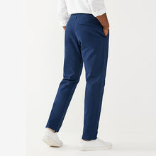 Load image into Gallery viewer, Indigo Blue Slim Fit Stretch Chino Trousers