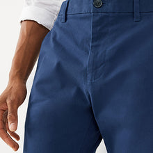 Load image into Gallery viewer, Indigo Blue Slim Fit Stretch Chino Trousers
