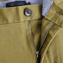 Load image into Gallery viewer, Olive Green Slim Fit Stretch Chino Trousers