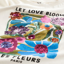 Load image into Gallery viewer, Ecru Oversized Embellished Graphic T-Shirt (3-12yrs)