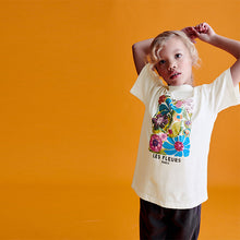 Load image into Gallery viewer, Ecru Oversized Embellished Graphic T-Shirt (3-12yrs)